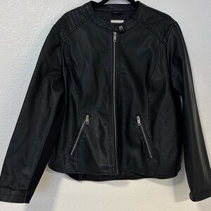 a.n.a Black Faux Leather Jacket